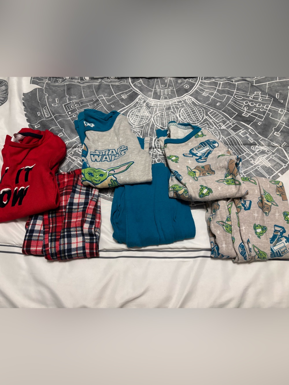 Kids Pajama Bundle - Size 8 - Wars Kids Pajama Set Blue Gray and R2-D2